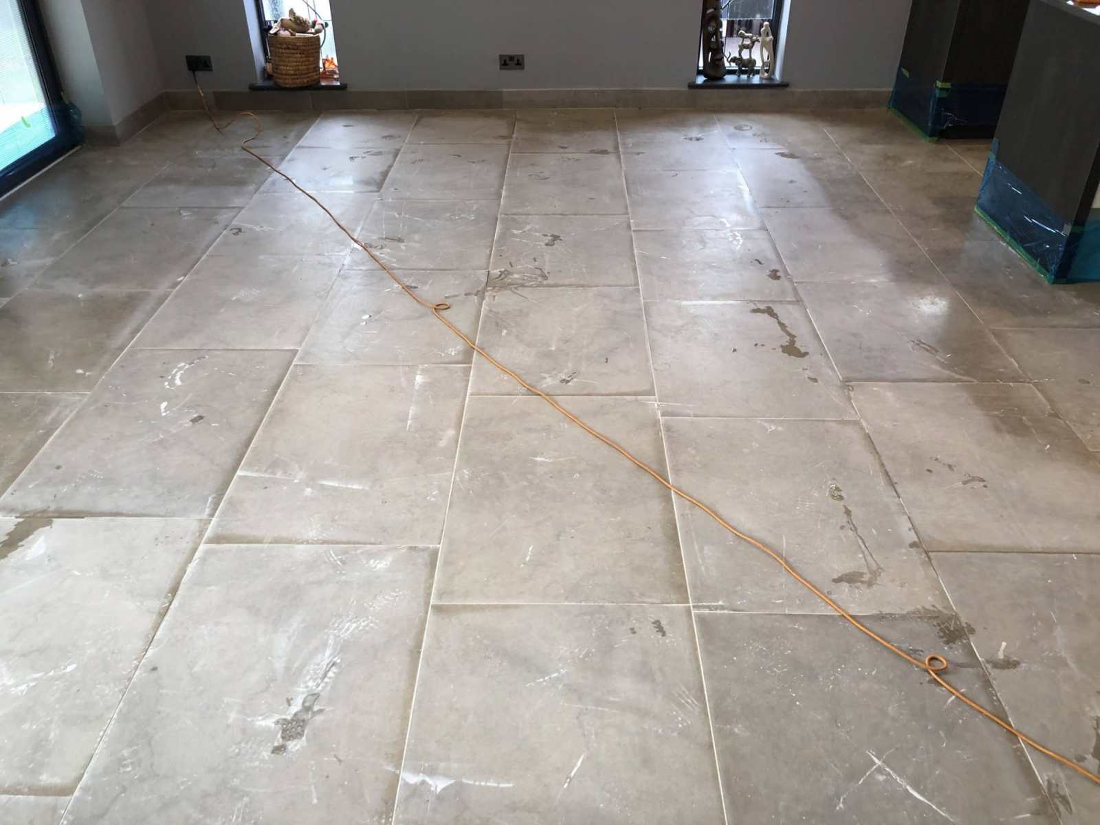 Dull limestone Floor Lost it shine 