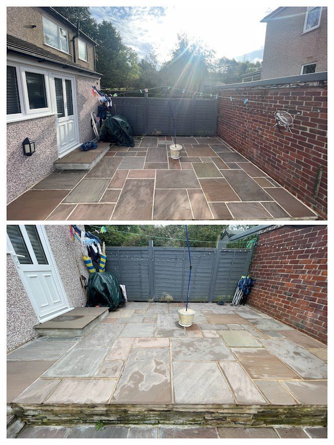 Sanstone patio sealed and protected with HR Colour Enhnacer, best Patio Sealer