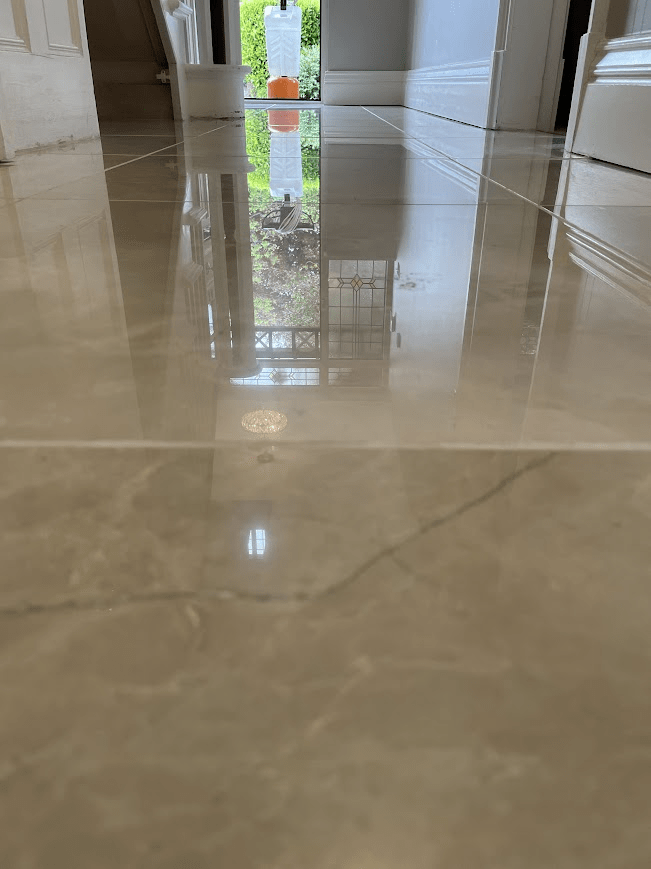 Stone Floor Cleaning this is a marble floor thats been cleaned by hardfloor restoration stone floor cleaning service for Marble Floor Cleaning.