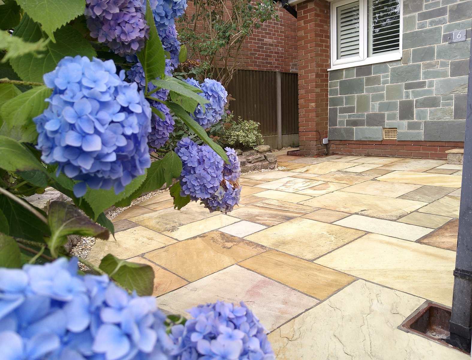 Sandstone Patio cleaning with HR Total Power Clean.