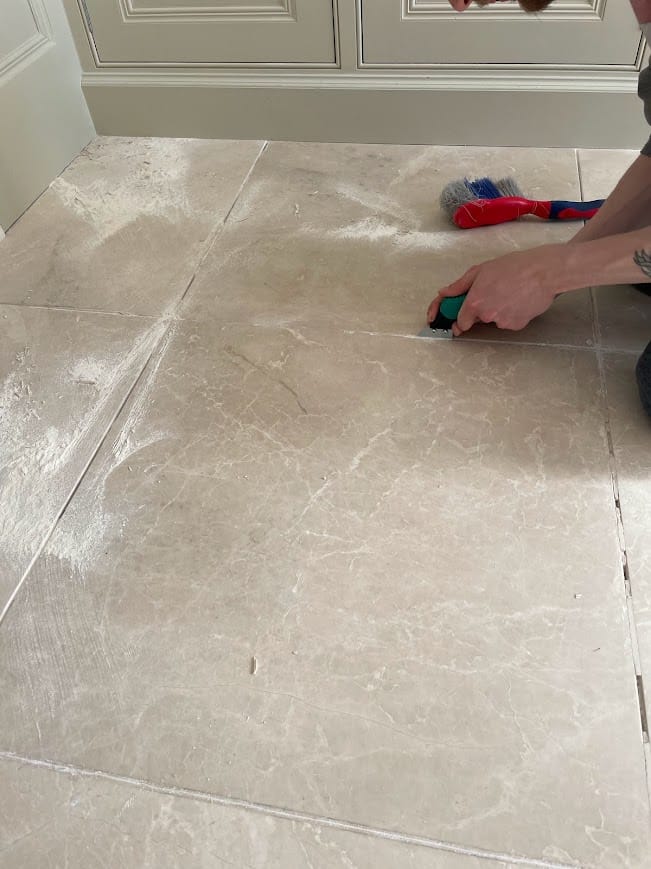 DIY Grout Removal and marble Crack repair in Knutsford.
